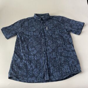 Vintage Columbia Hawaiian Shirt‎ Mens XL Corduroy Preppy Tropical Beachy